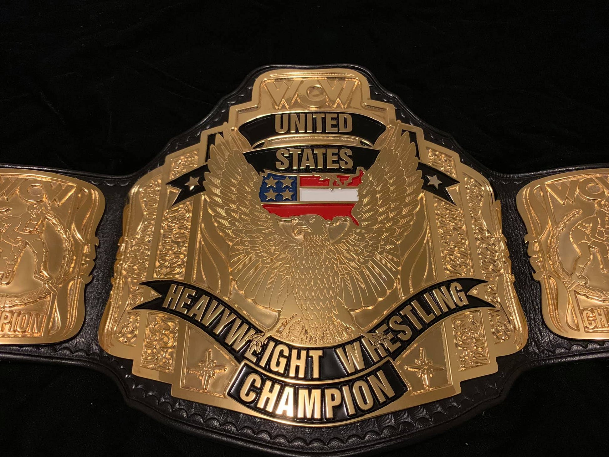 WCW US championship belt (24k swiss gold) - Moc Belts