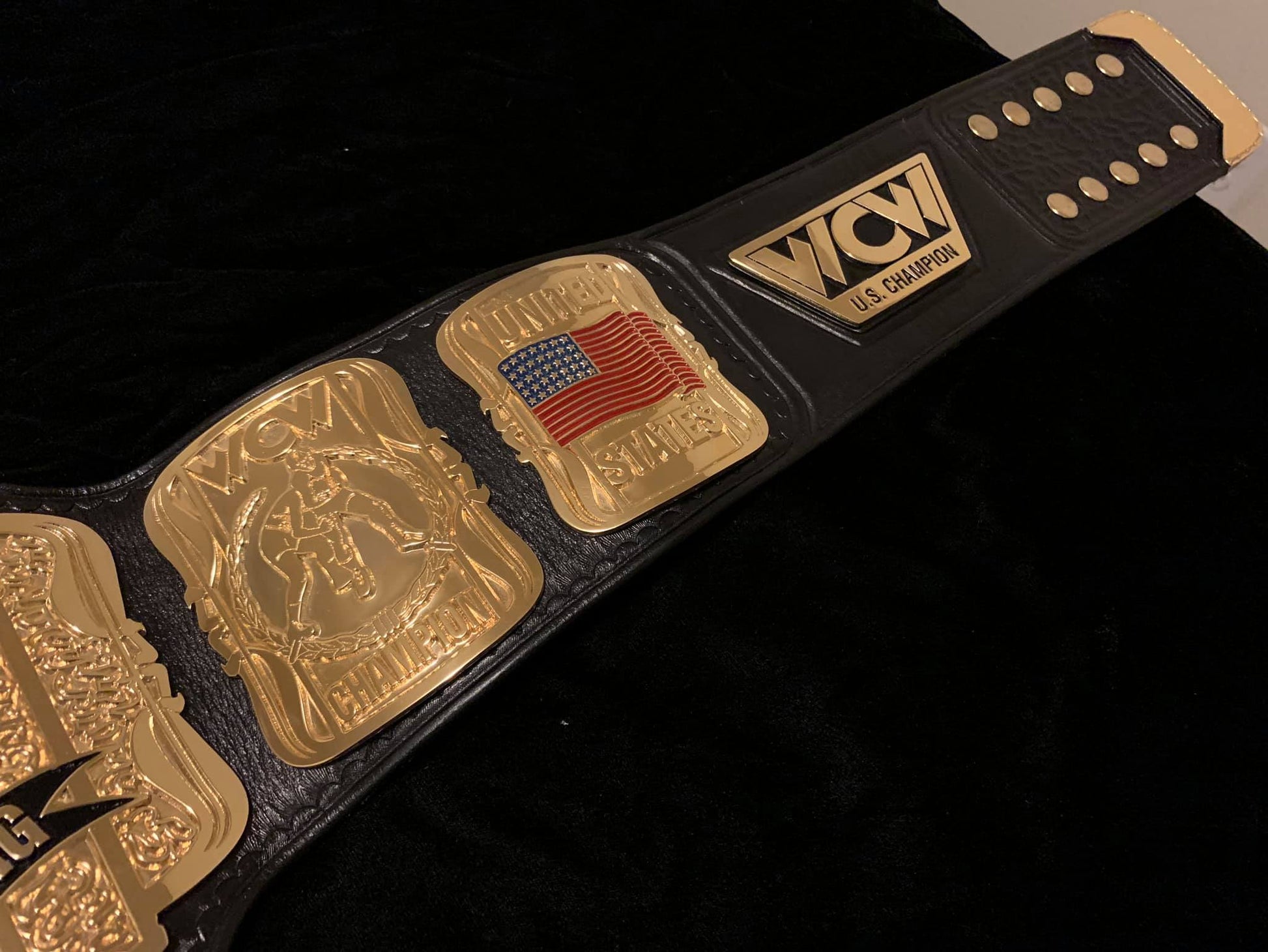 WCW US championship belt (24k swiss gold) - Moc Belts