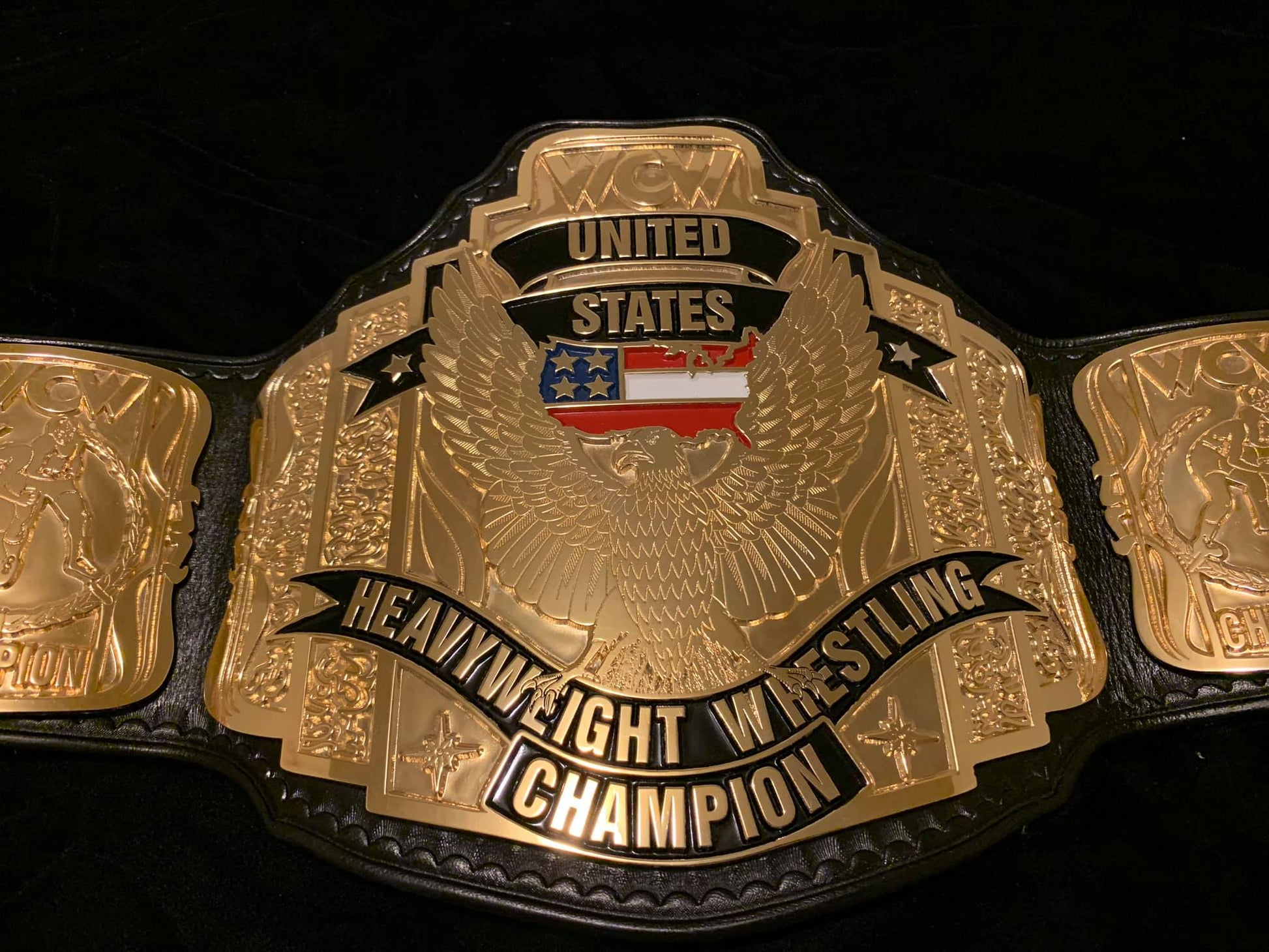 WCW US championship belt (24k swiss gold) - Moc Belts