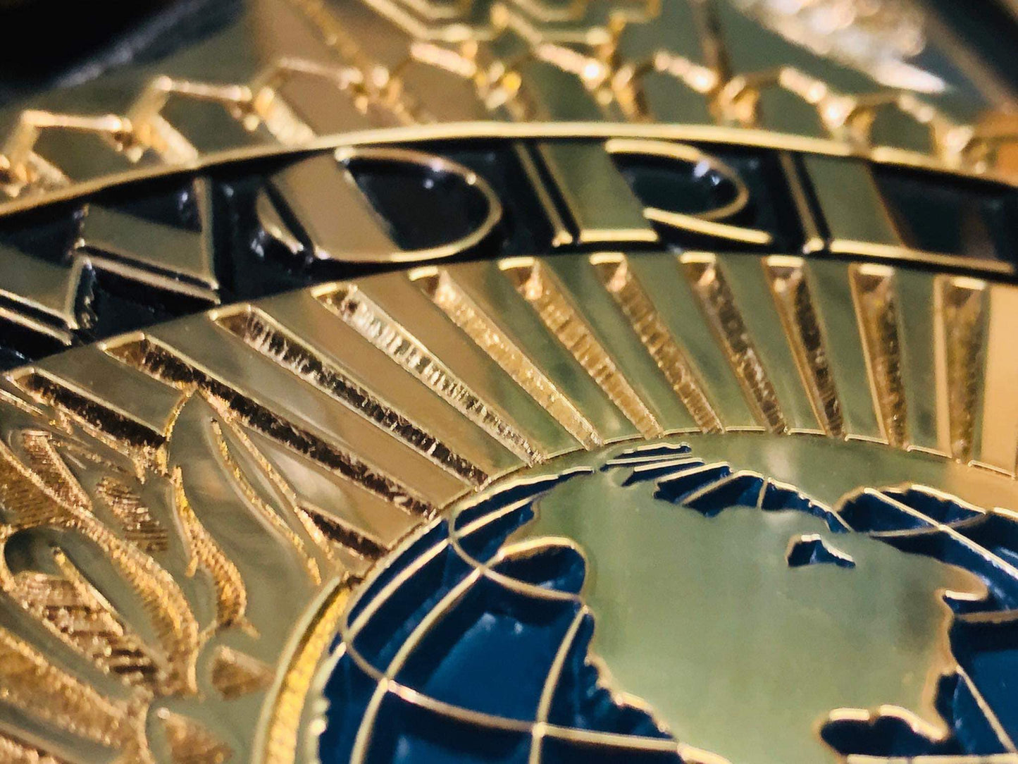 Winged eagle textured belt (Premium 24 karate gold) - Moc Belts