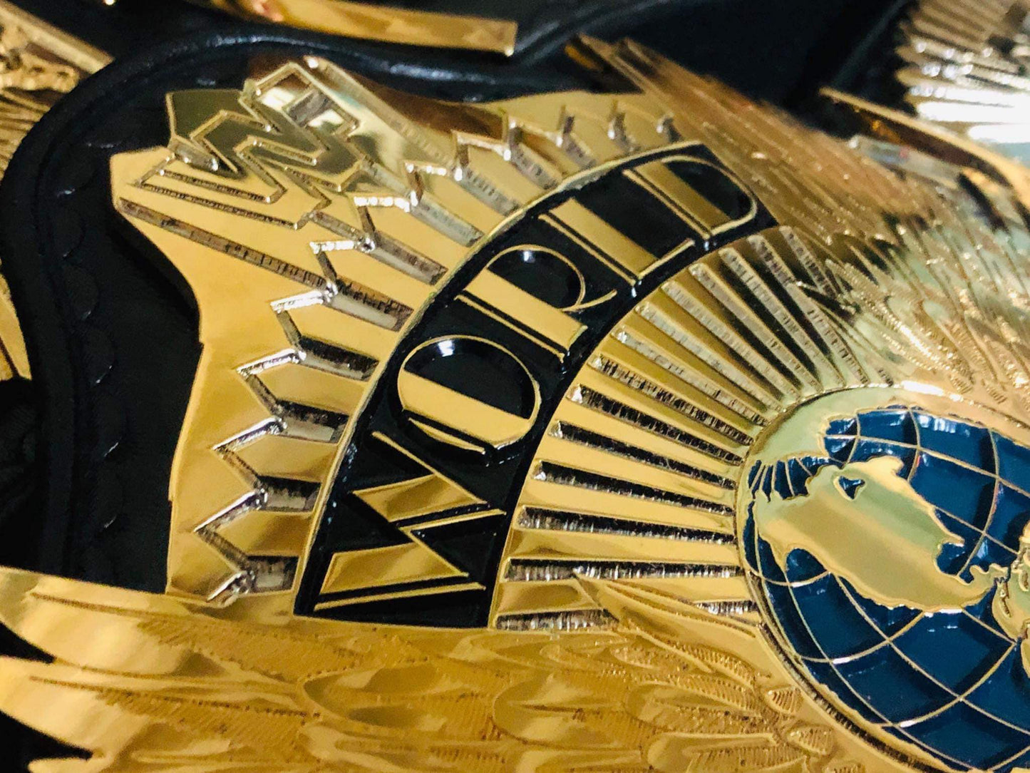 Winged eagle textured belt (Premium 24 karate gold) - Moc Belts