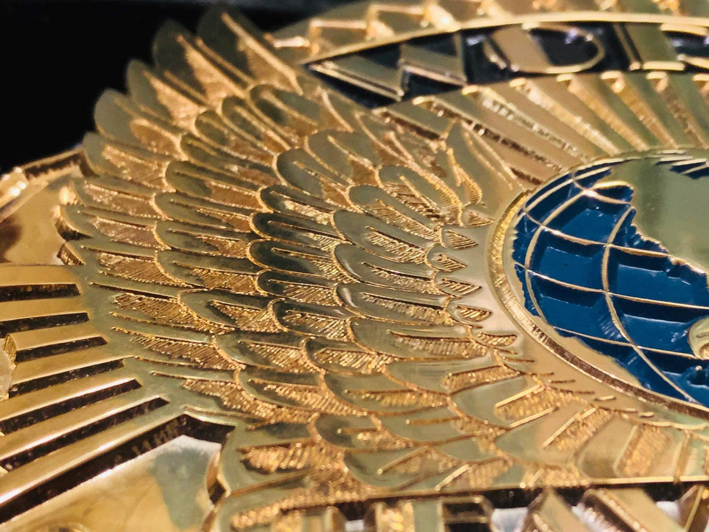 Winged eagle textured belt (Premium 24 karate gold) - Moc Belts