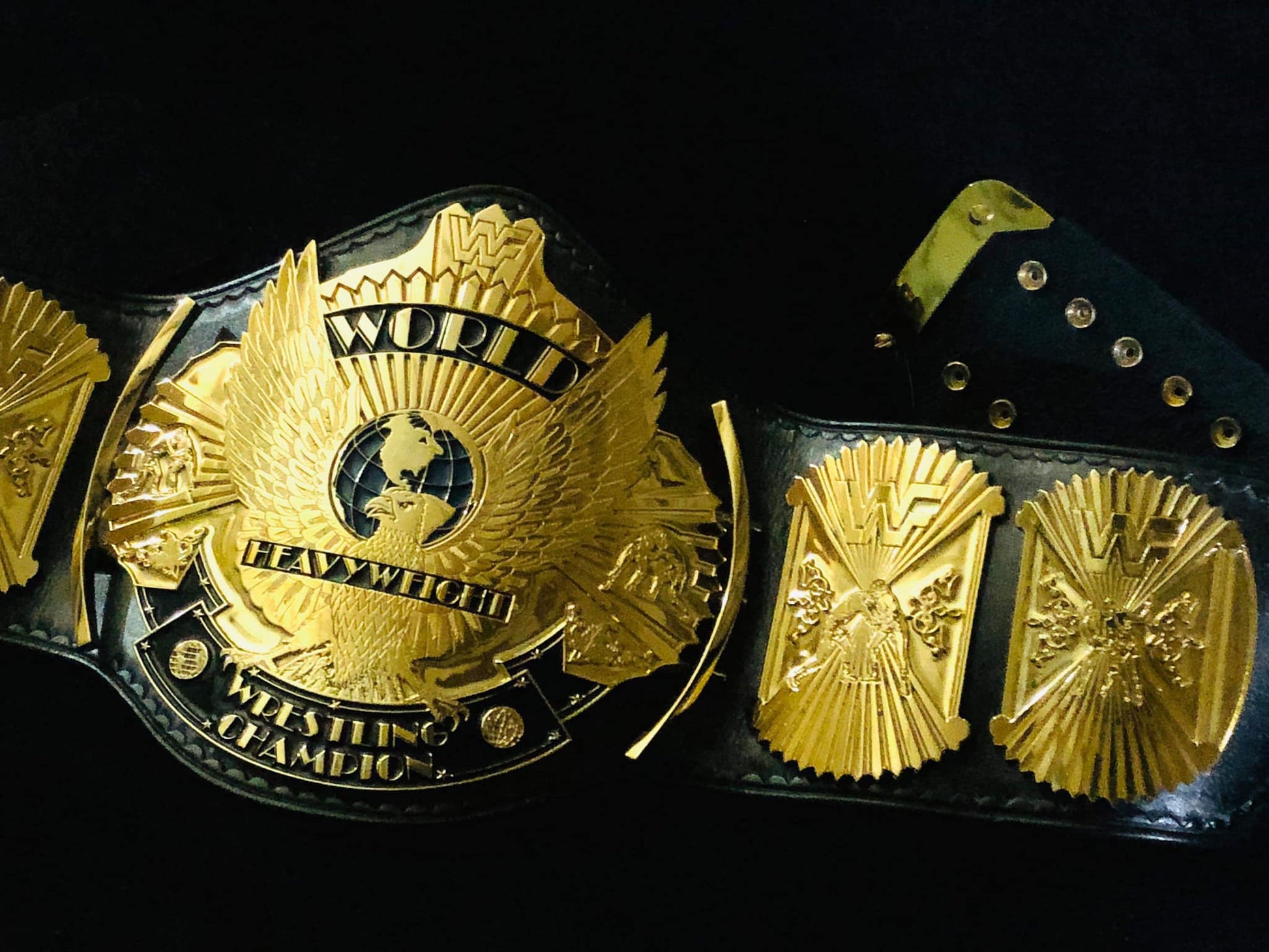 WWF Winged Eagle Wrestling Championship Belt with 24K Gold plating - SSI  Championship Belts